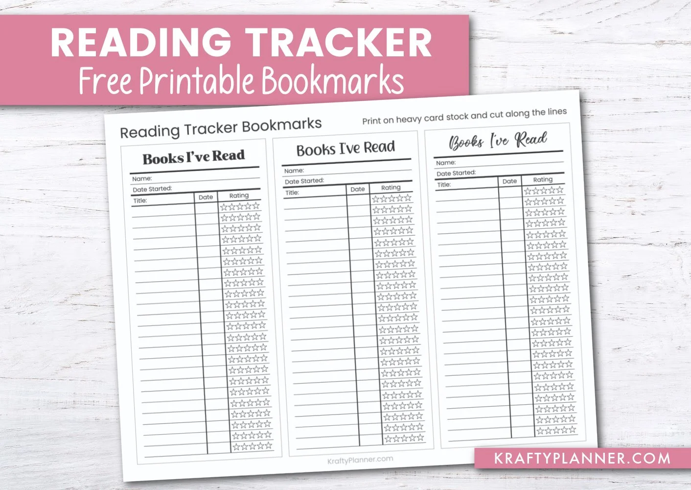 free printable book tracker bookmarks to chart your reading